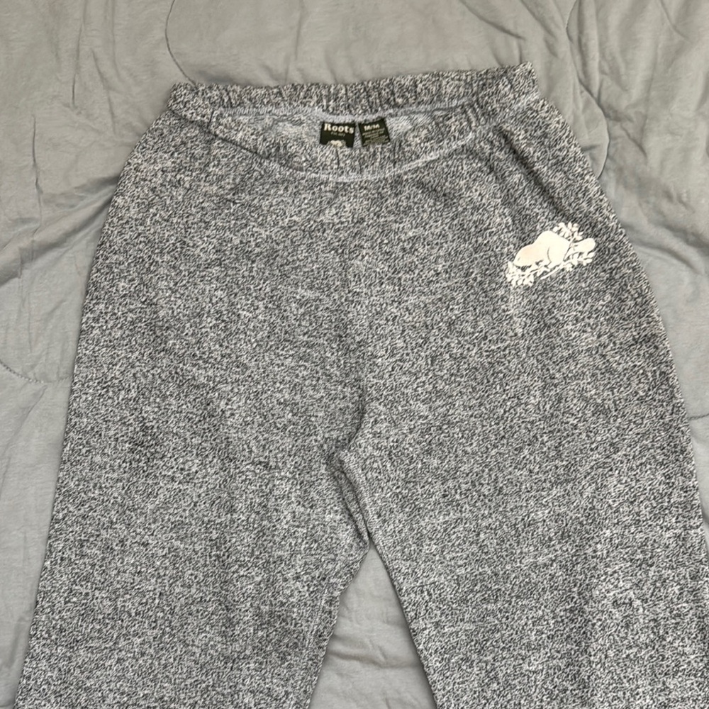 Roots Adults Heather Gray Wide Leg sweatpants